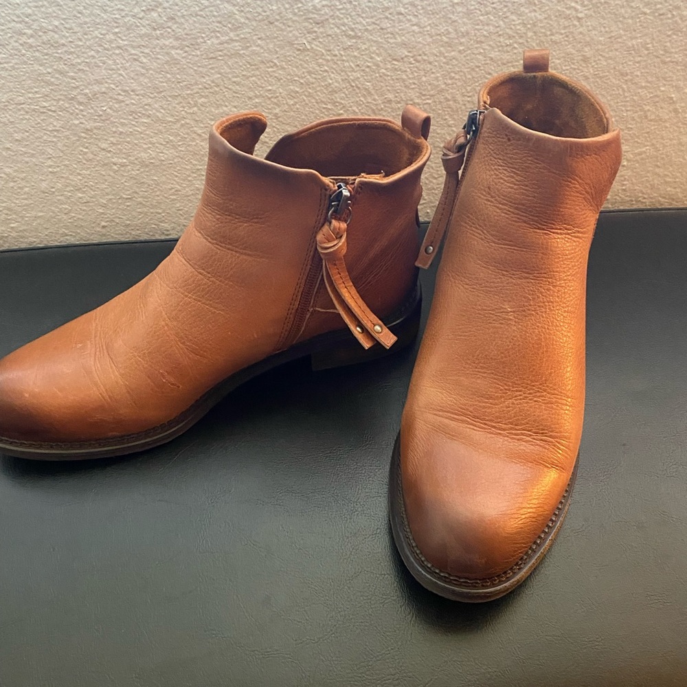 Brown booties- Franco Sarto